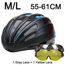 280g Goggles Cycling Helmet Insect Net Road Mountain MTB Bike Bicycle Helmet With Lens 28 Air Vent Helmet Bike Casco Ciclismo