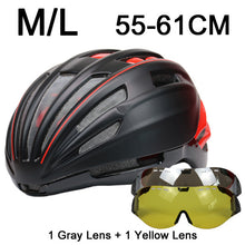 280g Goggles Cycling Helmet Insect Net Road Mountain MTB Bike Bicycle Helmet With Lens 28 Air Vent Helmet Bike Casco Ciclismo