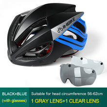 INBIKE Cycling Helmet Bicycle Helmet Magnetic Goggles Mountain Road Bike Helmets Sunglasses Cycling Glasses 3 Lens Bike Helmet