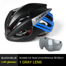 INBIKE Cycling Helmet Bicycle Helmet Magnetic Goggles Mountain Road Bike Helmets Sunglasses Cycling Glasses 3 Lens Bike Helmet