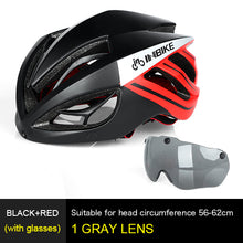 INBIKE Cycling Helmet Bicycle Helmet Magnetic Goggles Mountain Road Bike Helmets Sunglasses Cycling Glasses 3 Lens Bike Helmet