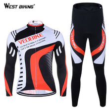 VEOBIKE Men's Bicycle Clothing Long Sleeve Jersey Gel Pad Pants Clothes Ropa Ciclismo MTB Road Running Bike Cycling Jersey Set