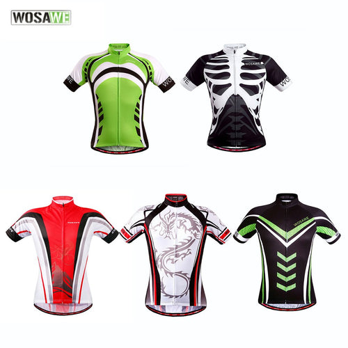 WOSAWE Quick Dry Outdoor Sports Bicycle Clothing Riding Cycling Racing Sport Bike Jersey Tops Cycling Wear Short Sleeves Hot