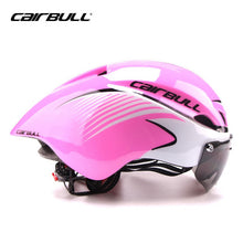 New290g Aero TT Road Bicycle Helmet Goggles Racing Cycling Bike Sports Safety TT Helmet in-mold Road Bike Cycling Goggle Helmet