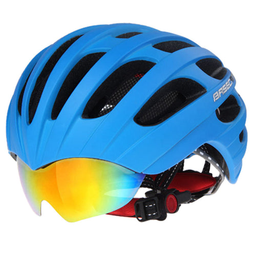 Basecamp Summer MTB Road Cycling Helmet Glasses Cover Bike Helmet 32 Vents Bicycle Helmets Goggles 3 Lens