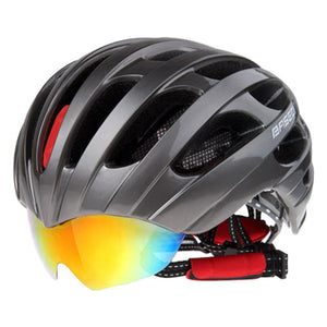 Basecamp Summer MTB Road Cycling Helmet Glasses Cover Bike Helmet 32 Vents Bicycle Helmets Goggles 3 Lens