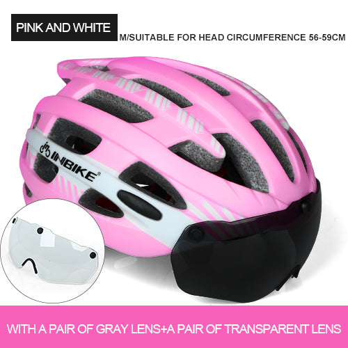 INBIKE Cycling Helmet Ultralight Bike Helmet Men Mountain Road Women MTB  Windproof Glasses Bicycle Helmet Casco Ciclismo MX-3