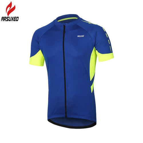 ARSUXEO 2018 Pro Team Summer Men's Cycling Jersey Short Sleeve Bicycle Shirt Road Mountain Bike MTB Jerseys Downhill Clothing